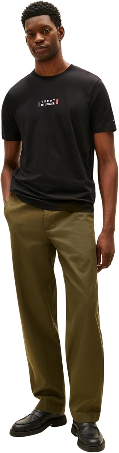 Detalle de Tommy Hilfiger Herren Brand Love Small Center Tee Mw0mw41453 S/S T-Shirt (1er Pack)