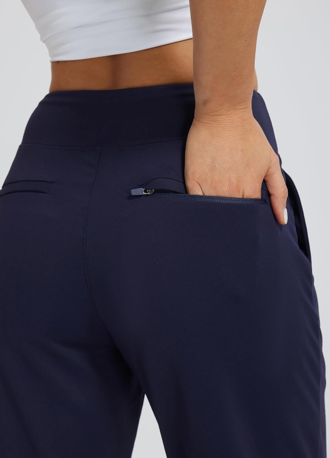 Detalle 2 de Libin Damen Golfhosen 7/8 Lang – Leichte, atmungsaktive Freizeit- und Golfhose mit UV-Schutz