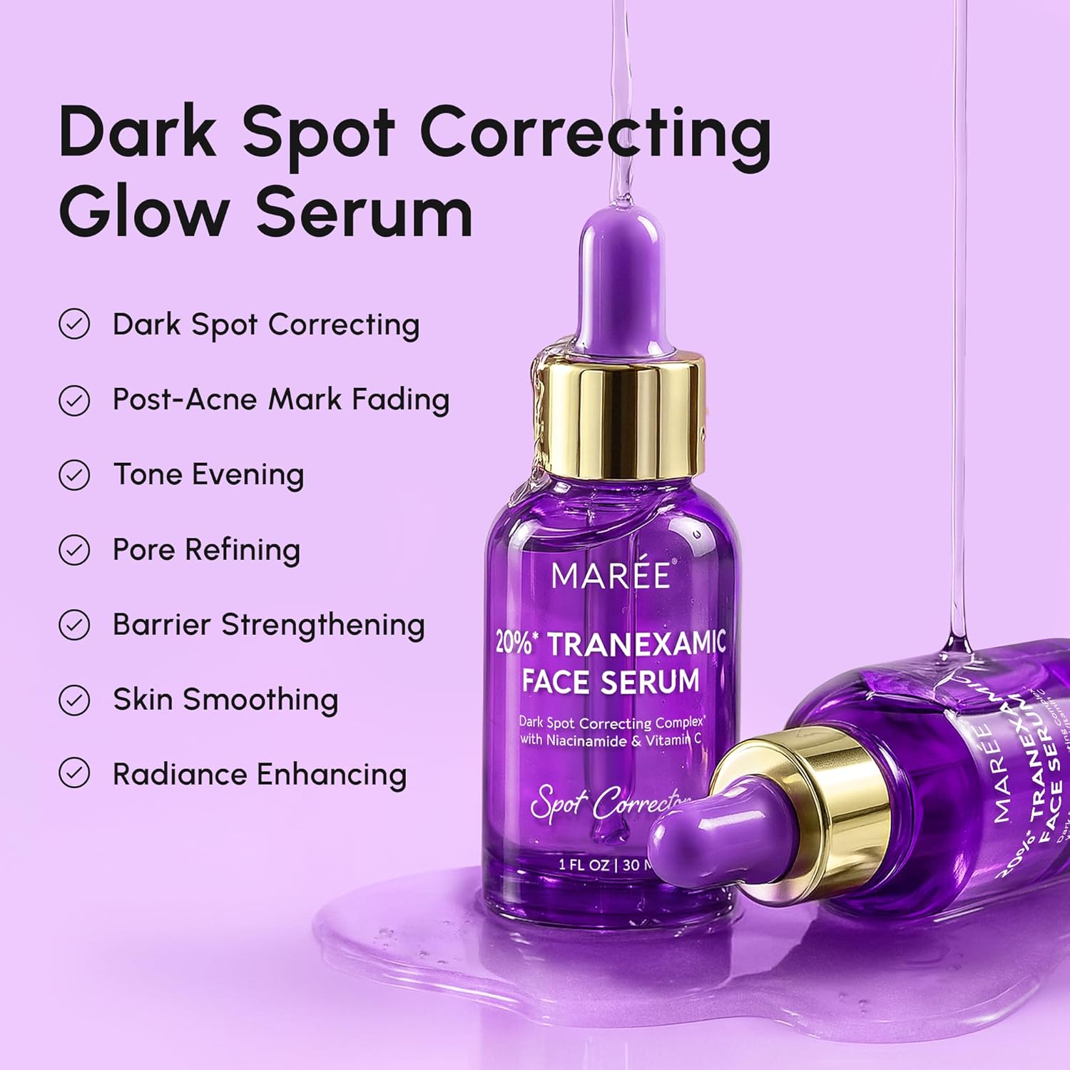 Detalle 1 de MAREE 20% Tranexamic Acid Serum for Dark Spots