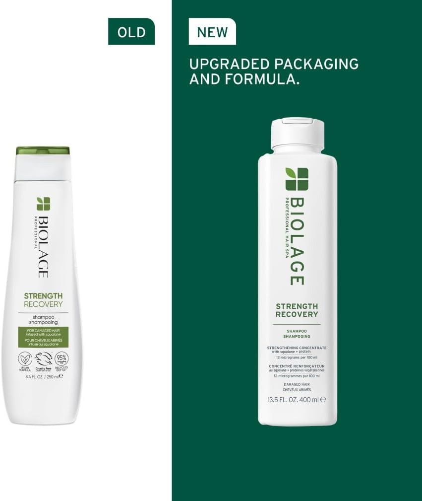 Detalle 2 de Biolage Strength Recovery Shampoo: Moisturising & Repairing for Damaged Hair, 400ml
