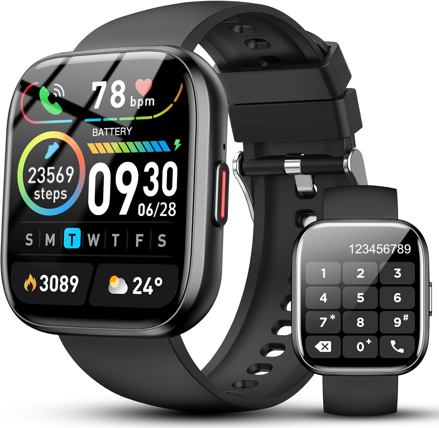 Detalle de VKROBAG Smart Watch for Women and Men — 1.85" HD Fitness Watch with Calls, 115+ Sport Modes, 260mAh Battery, IP68