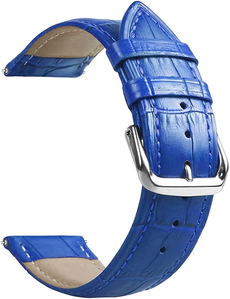 Thumbnail 1 de SZYXMY Krokodilmuster Lederarmband Ersatzarmband aus Kalbsleder (12–24 mm) mit Edelstahl-Schließe