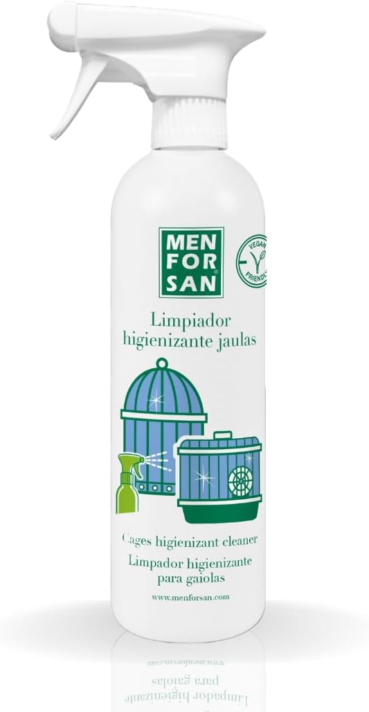 Detalle de MENFORSAN Detergente per Gabbie di Uccelli 750ml: pulizia efficace e sicura per la salute degli uccelli