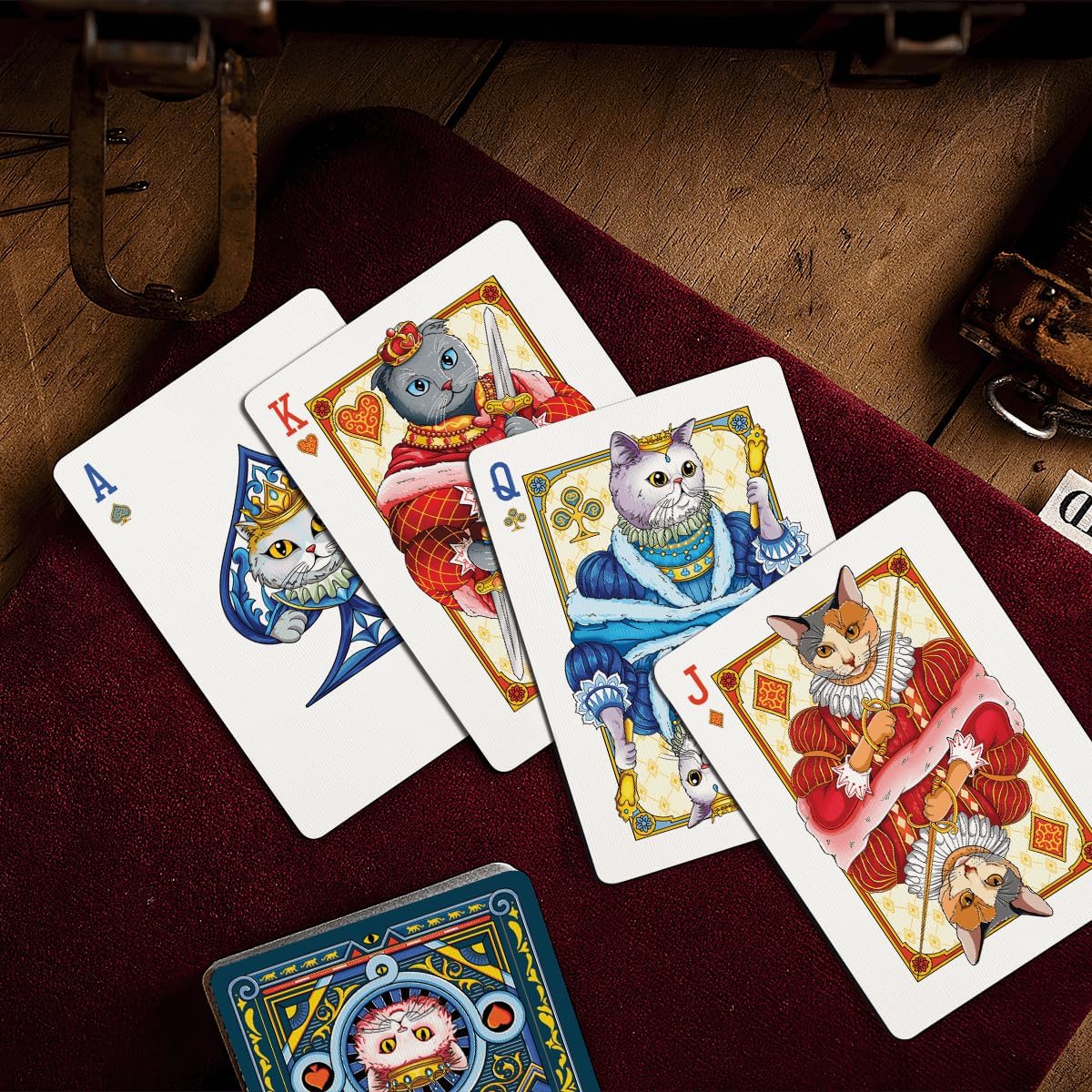 Detalle 1 de 99FOX Cat Playing Cards, Linen Finish