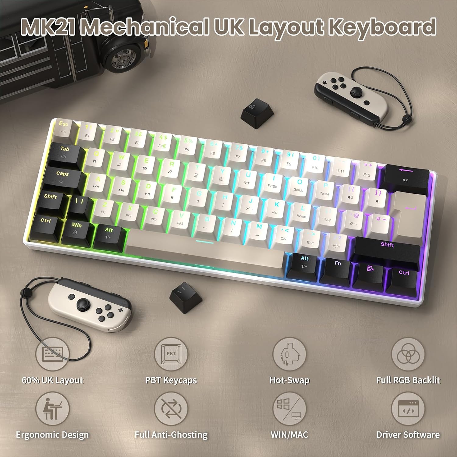 Detalle 2 de MAGIC-REFINER MK21 60% wired mechanical keyboard