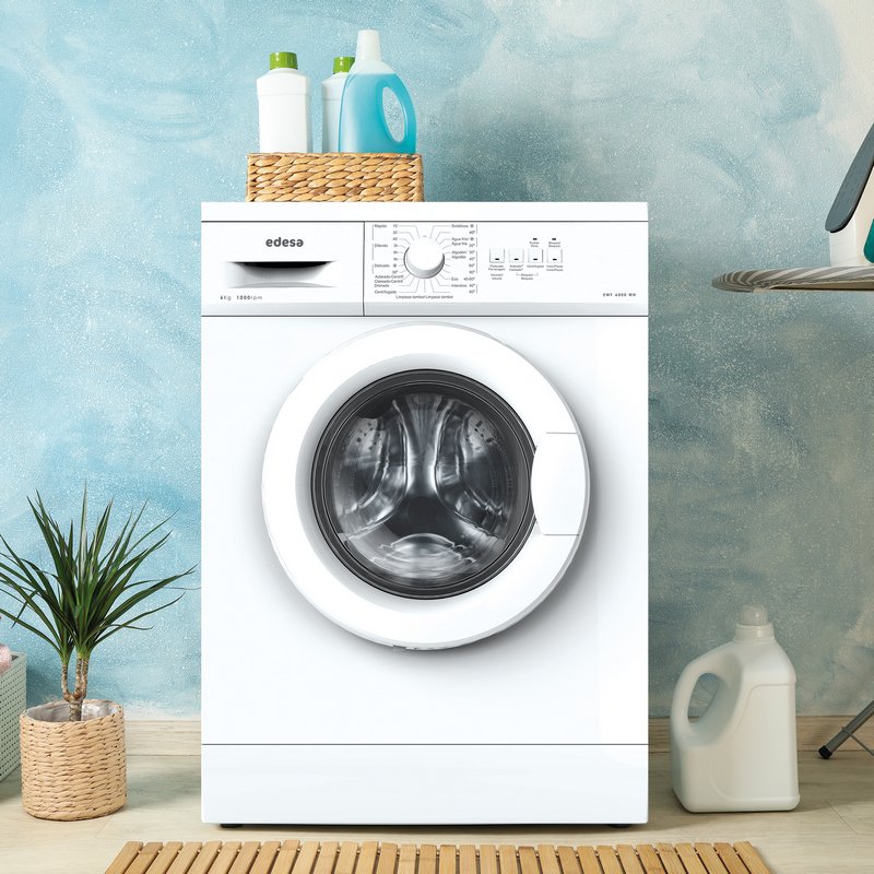 Detalle de Edesa EWF-6000 WH: Lavadora de Carga Frontal 6 kg, 1000 rpm, Blanca