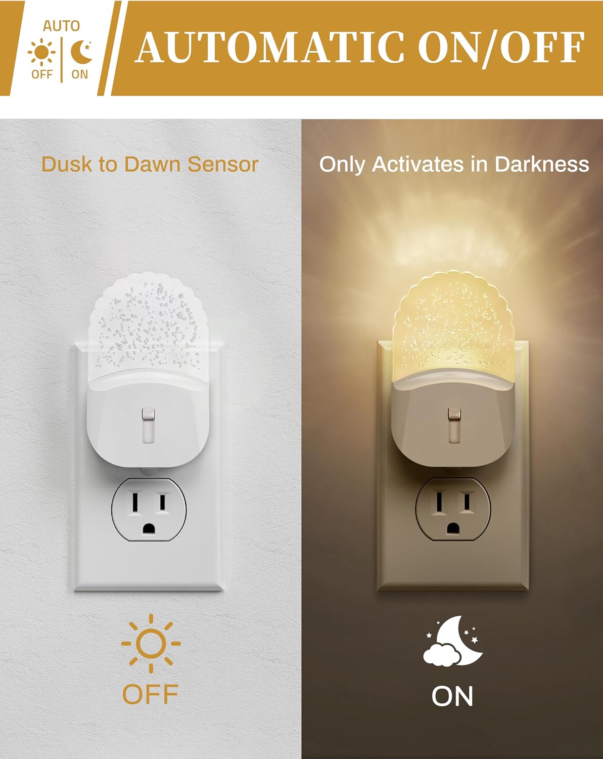 Detalle de DORESshop Plug-In LED Night Light 2-Pack