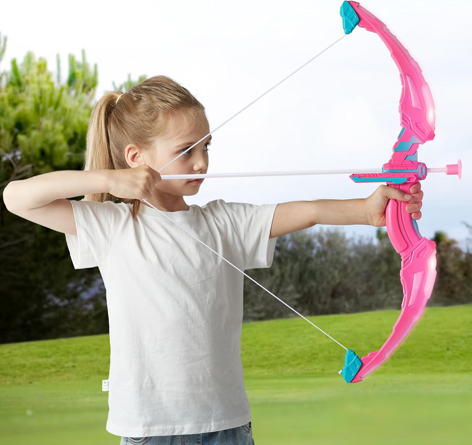 Thumbnail 2 de JOYIN Pink Bow and Arrow Set for Girls with LED Light-Up Bow