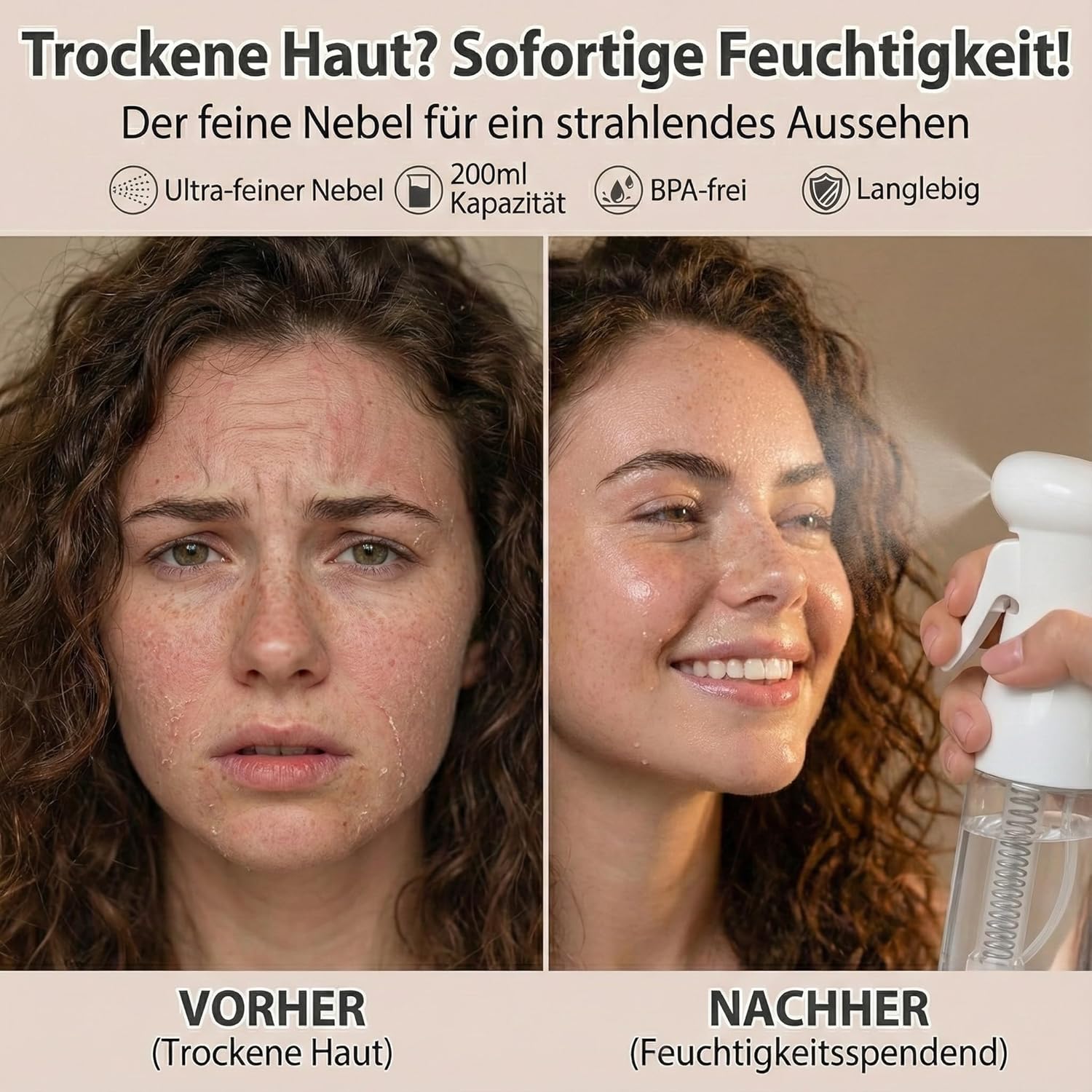 Detalle de MRUN BONE Ultrafeine Sprühflasche 200 ml