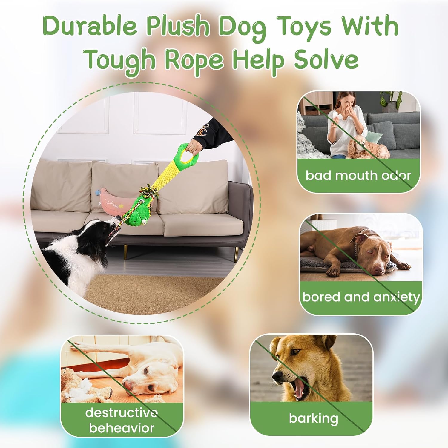 Thumbnail 4 de YINEYA Squeaky Dog Toys 16.5 inch
