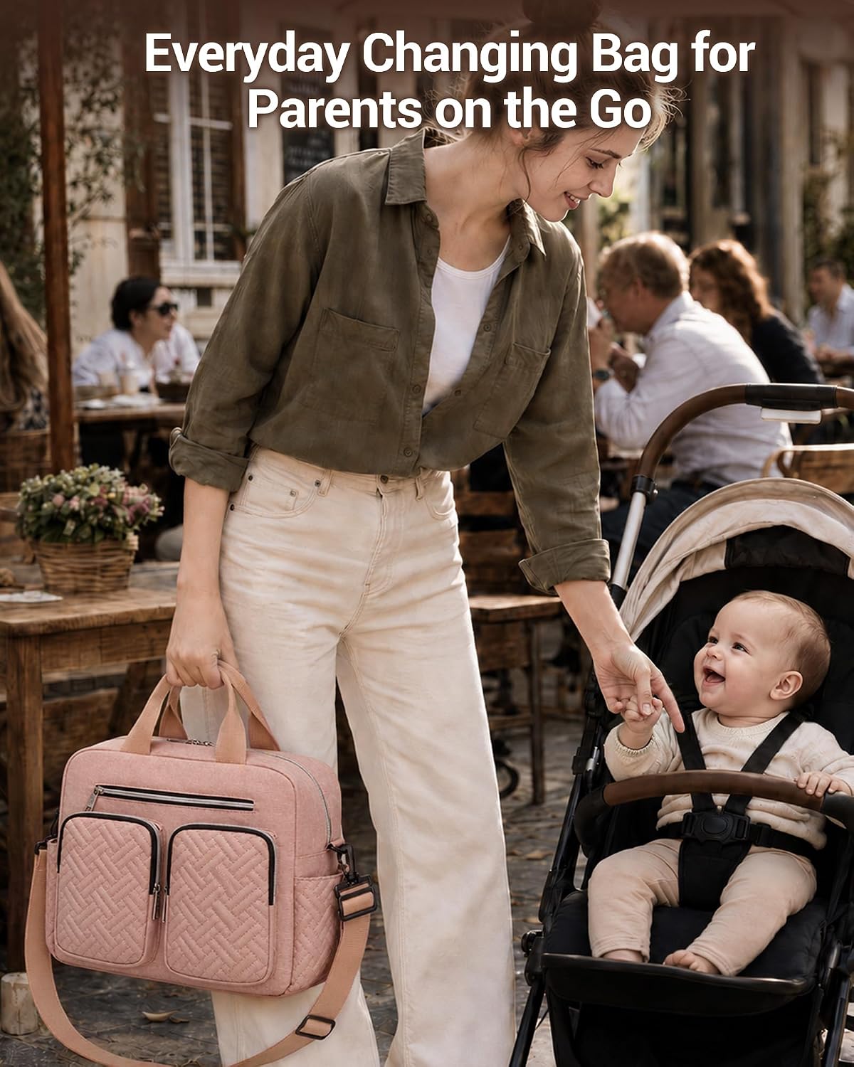 Thumbnail 1 de Kono Baby Changing Bag: Multifunction Nappy Bag with Insulated Pockets and Pram Straps