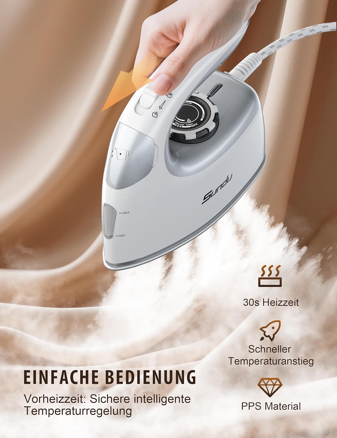 Thumbnail 4 de Sundu Reisebügeleisen 2-in-1 Dampfbügeleisen – kompakt, effizient und flexibel für unterwegs