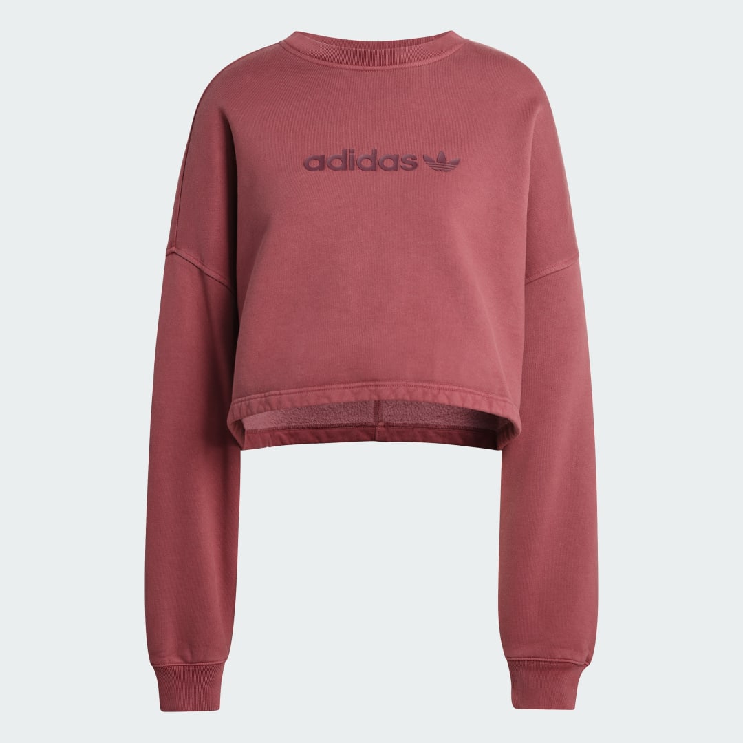 Detalle 2 de SUDADERA CORTA ESSENTIALS LINEAR de Adidas – Burgundy