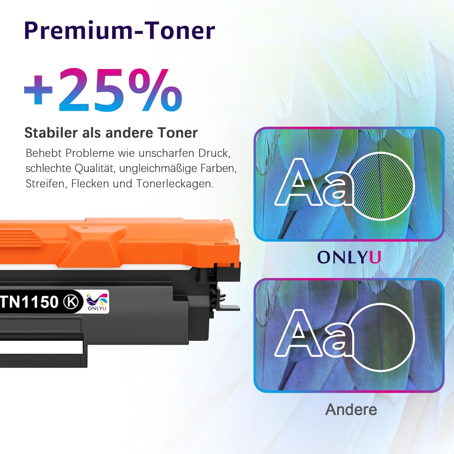 Thumbnail 1 de ONLYU TN1150 kompatibler Toner für Brother TN1150 (TN-1150) in Schwarz