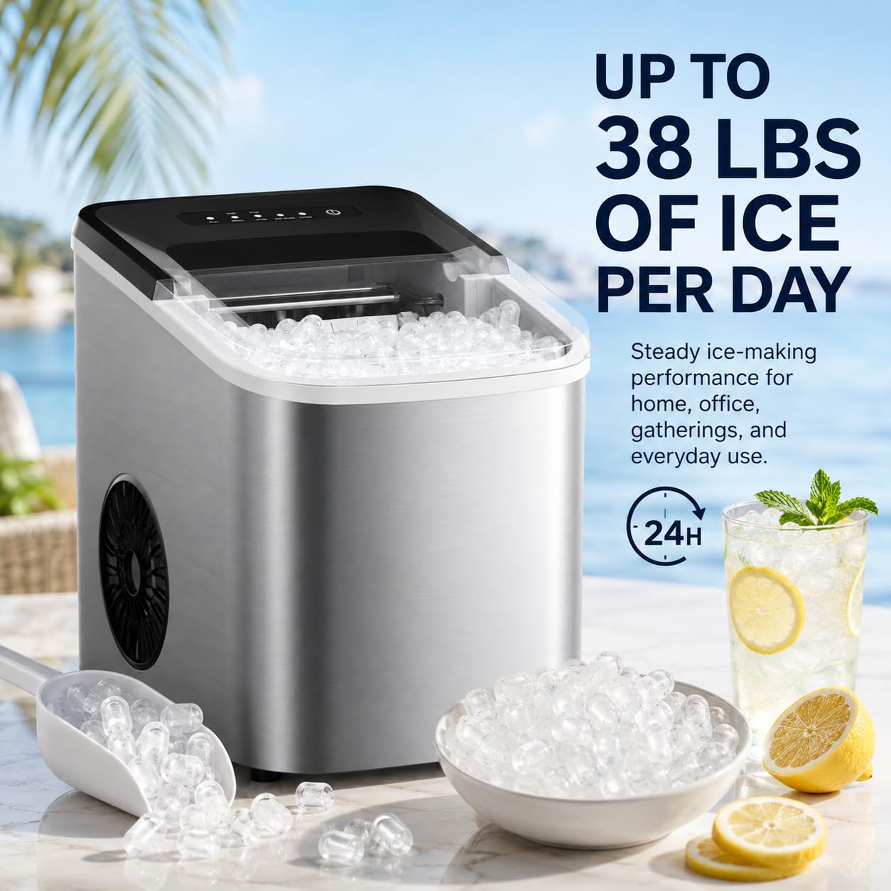 Detalle de Icewhirl Countertop Ice Maker, 38 lbs/day