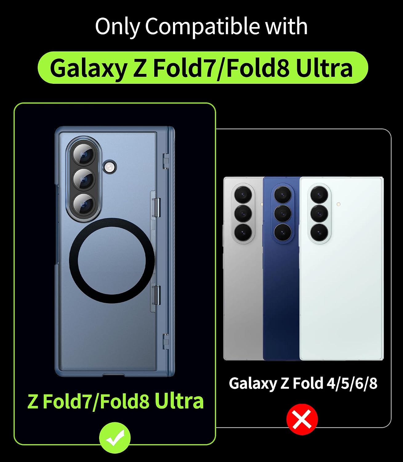 Detalle 2 de Cozycase TOP 360 Full Case for Samsung Galaxy Z Fold 8 Ultra / Fold 7, Blue