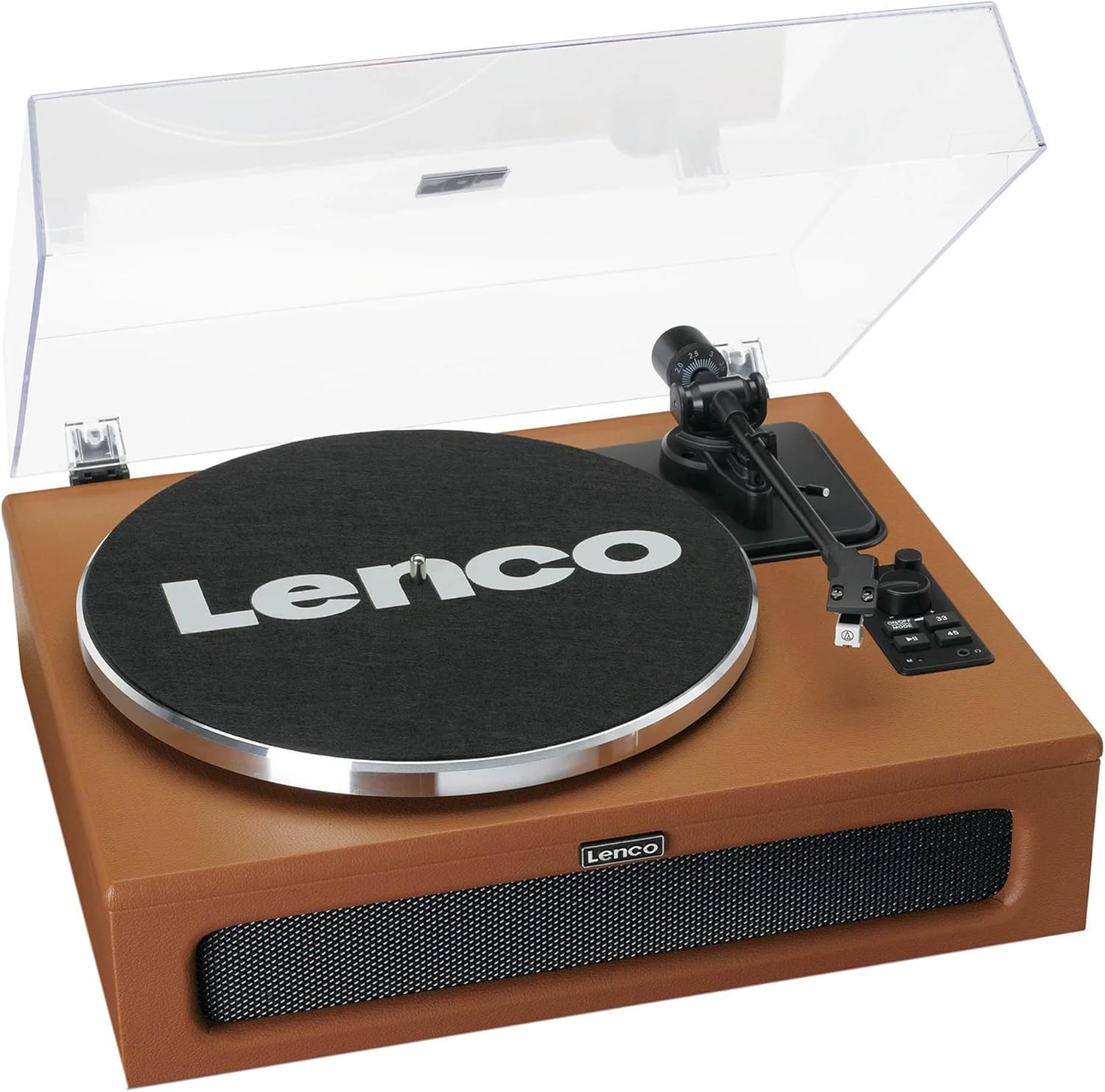 Detalle de Lenco LS-430BN – gramofon Bluetooth z napędem paskowym i głośnikami 40 W RMS