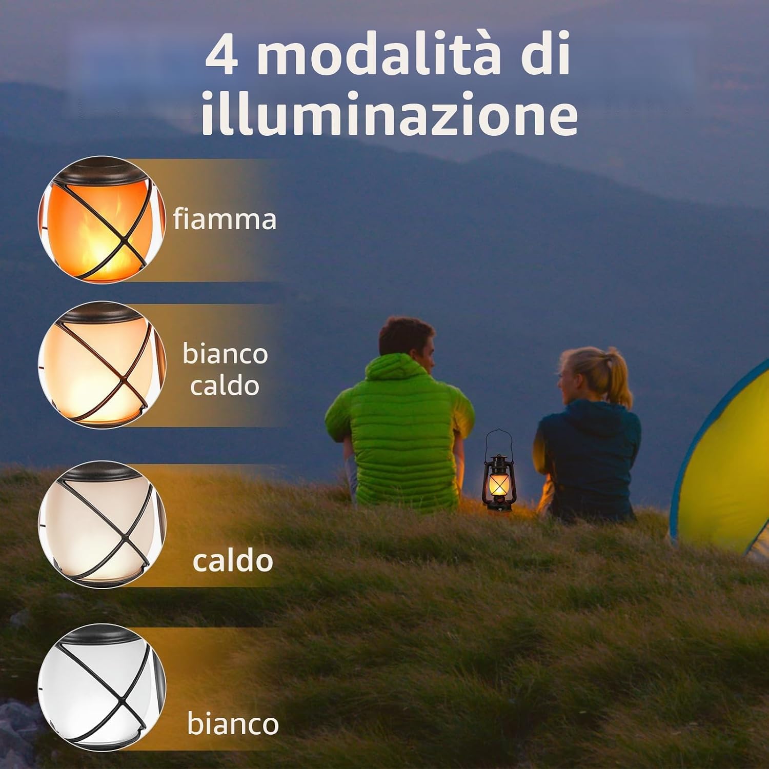 Detalle de Shinmax Lanterne esterne in stile retrò, 2 pezzi, lampade decorative a LED con telecomando e effetto fiamma