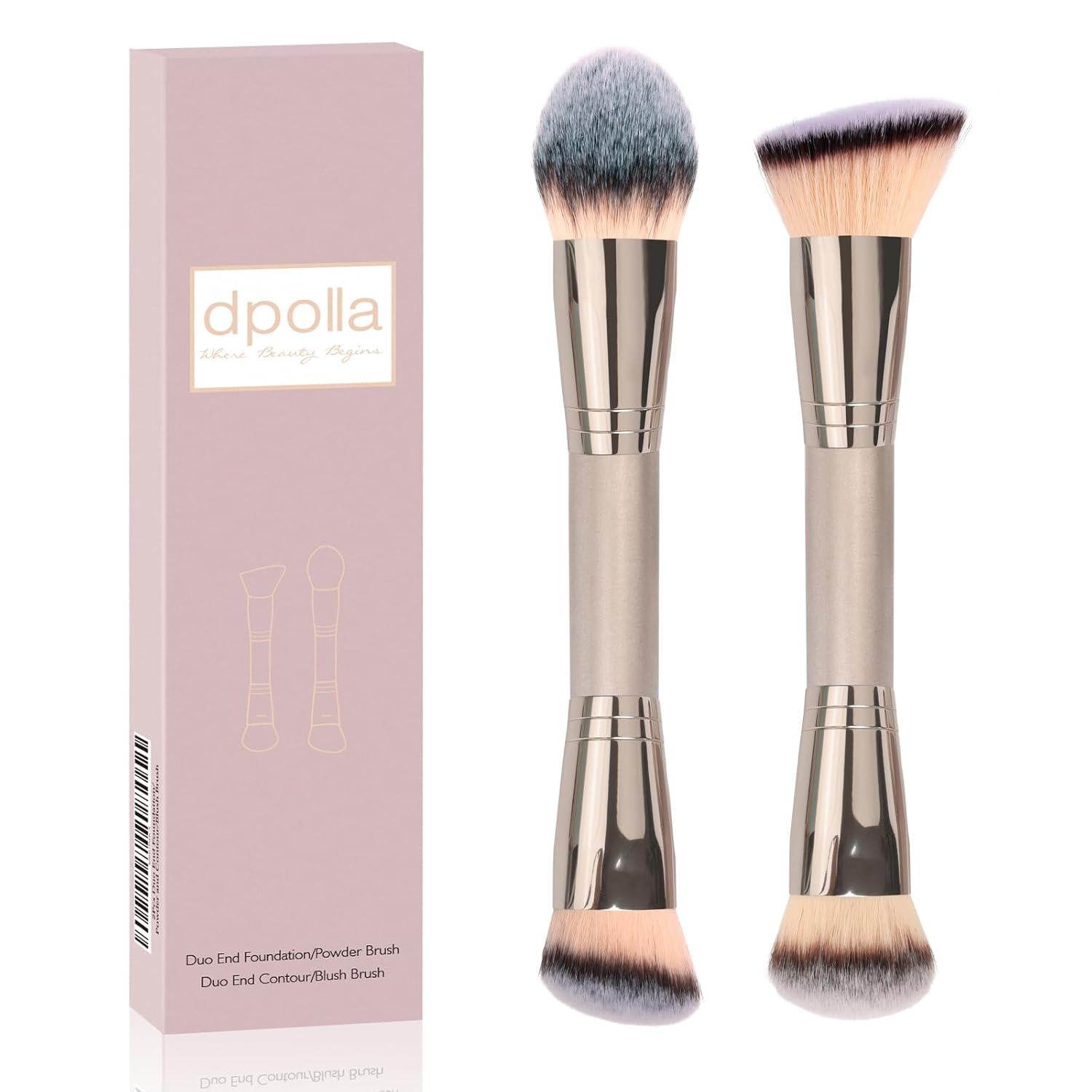 Detalle de Foundation Makeup Brushes 2-Piece Dual-Ended đź–Ś