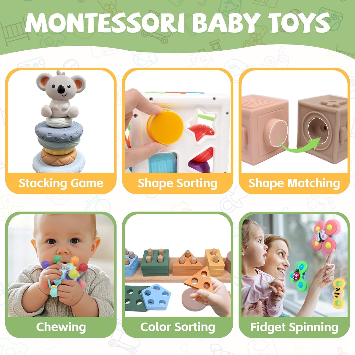 Thumbnail 2 de YHHYTOY 6-in-1 Montessori Baby Toys 6-12 Months