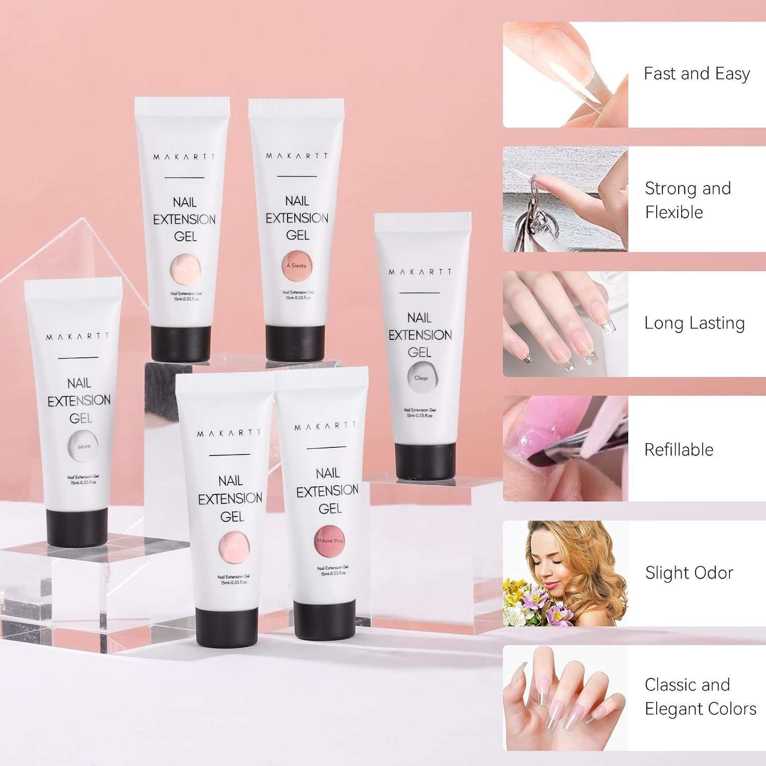 Thumbnail 4 de Makartt Poly Nail Gel Kit 15 mL