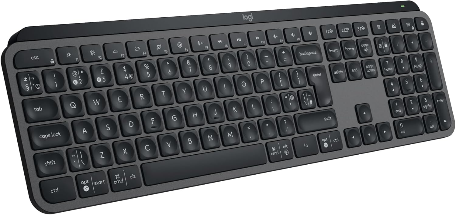 Detalle de Logitech MX Keys S Programmable Wireless Bluetooth Keyboard - Graphite