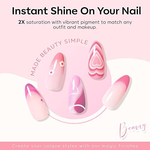 Detalle de modelones Nude Gel Nail Polish Set, 6 Colors Including Baby Pink and White
