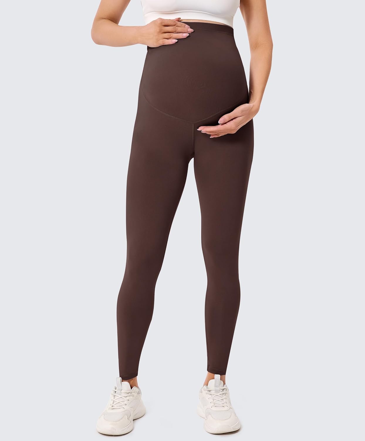 Thumbnail 3 de BAYDI Creamlush Schwangerschaftsleggings mit verstellbarem Bauchbund – High-Waist, blickdichte Umstandsleggings