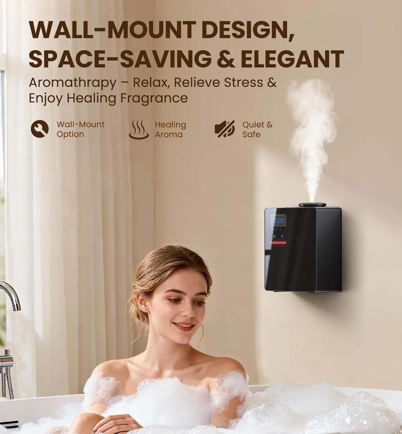 Thumbnail 6 de Waterless Essential Oil Diffuser 5000 Sq.Ft Coverage – Bluetooth Control, 200ml, No-Water Cold Air Diffuser for Large Spaces
