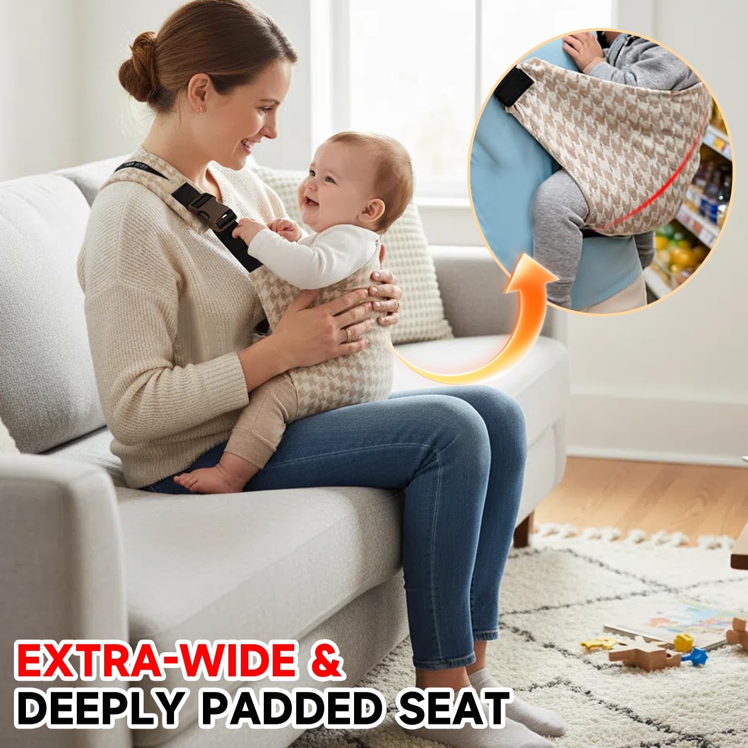 Thumbnail 3 de Baby Sling Carrier | Adjustable Front & Back – 6 months to 3 years, 100% Cotton