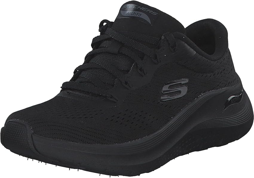 Detalle de Skechers Arch FIT 2.0 Big League Mujer 👟 Black Mesh