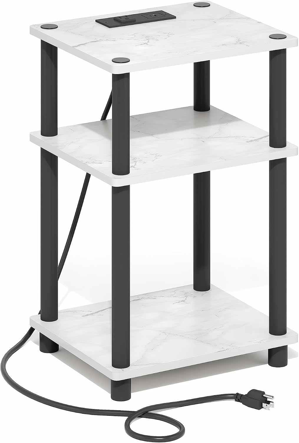 Thumbnail 5 de Furinno Nightstand, Light Marble Look
