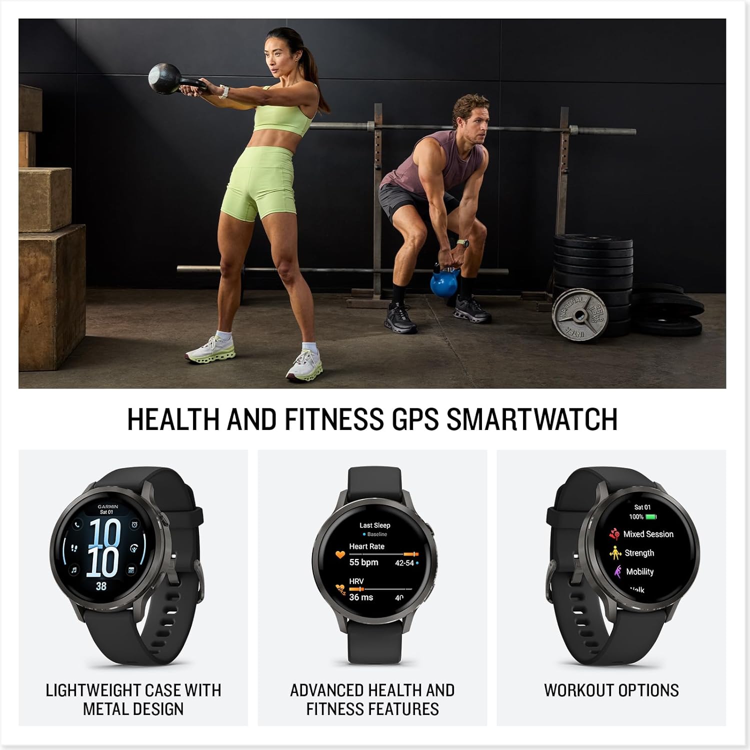 Thumbnail 1 de Garmin Venu 4 (41mm) GPS smartwatch: healthy insight on the go