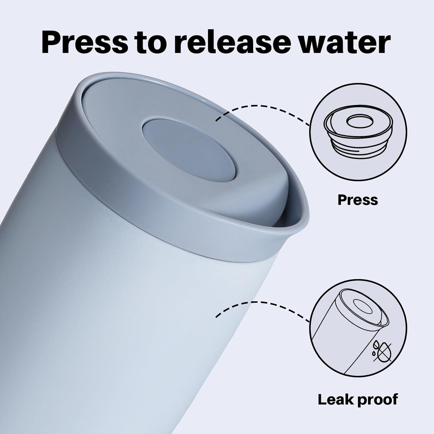 Thumbnail 3 de BOTTLE BOTTLE Travel Mug (Blue, 500 ml) — Durable stainless steel on the go