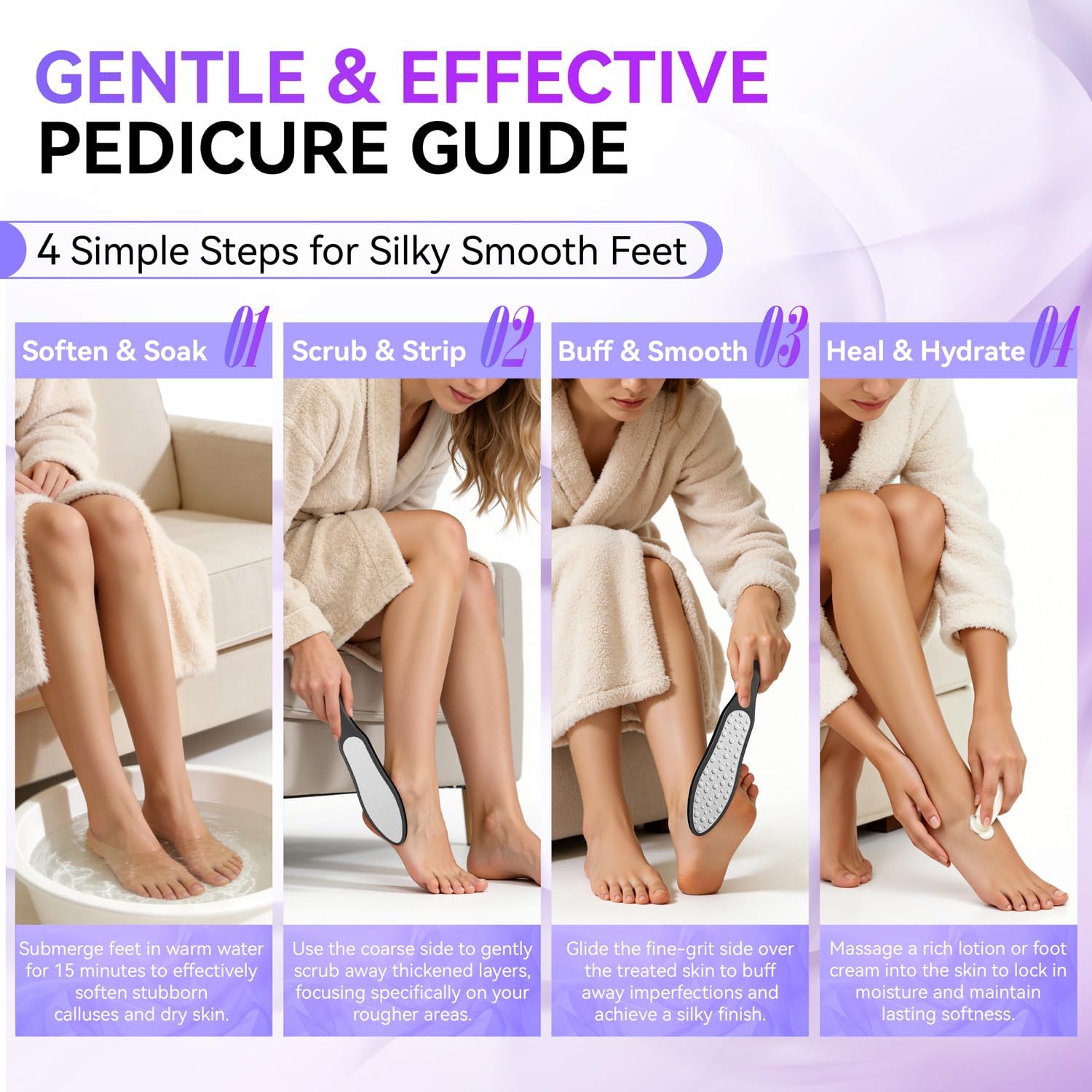 Thumbnail 4 de Auxmir Hornhautentferner Hornhautfeile 3-in-1