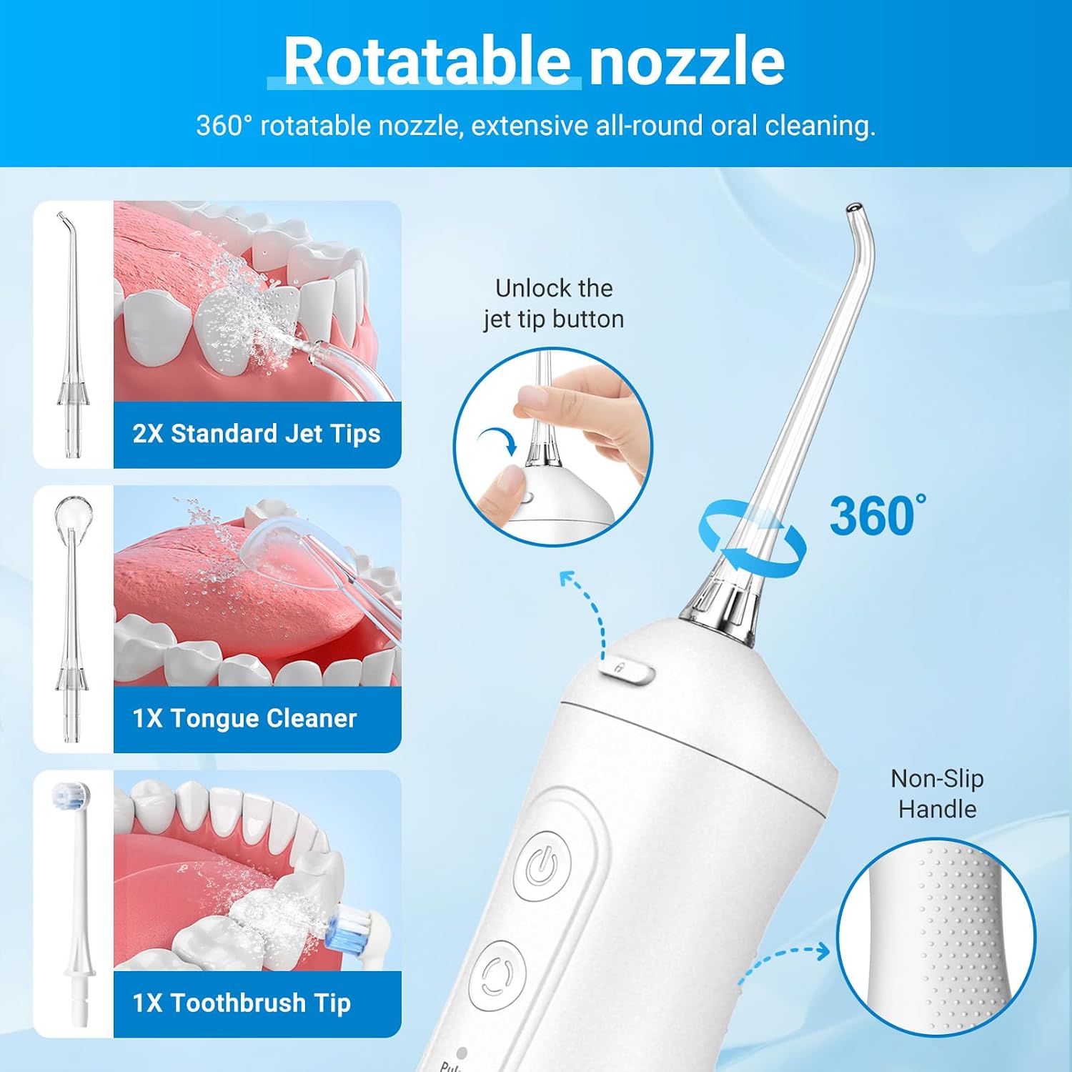 Detalle de Betterchoi Idropulsore Dentale Portatile: pulizia professionale in viaggio