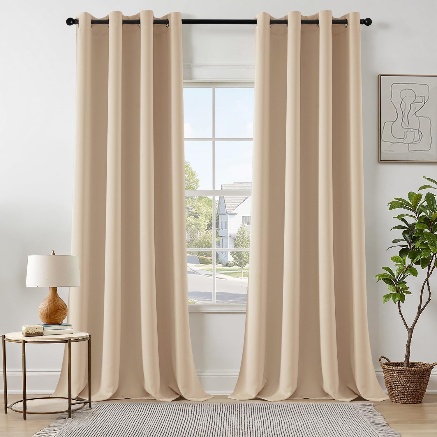 Detalle de EMEMA Verdunklungsvorhänge 245 cm lang, 2er-Set