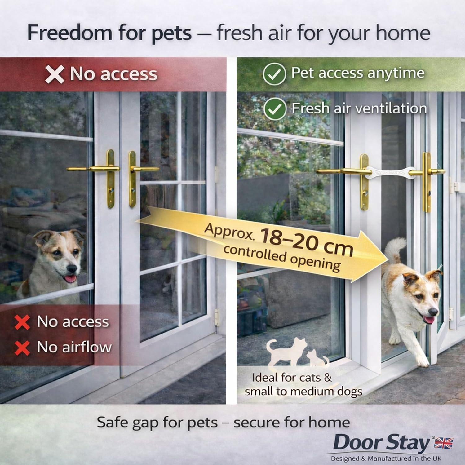 Detalle 2 de Door Stay French door stay, 18–20 cm opening
