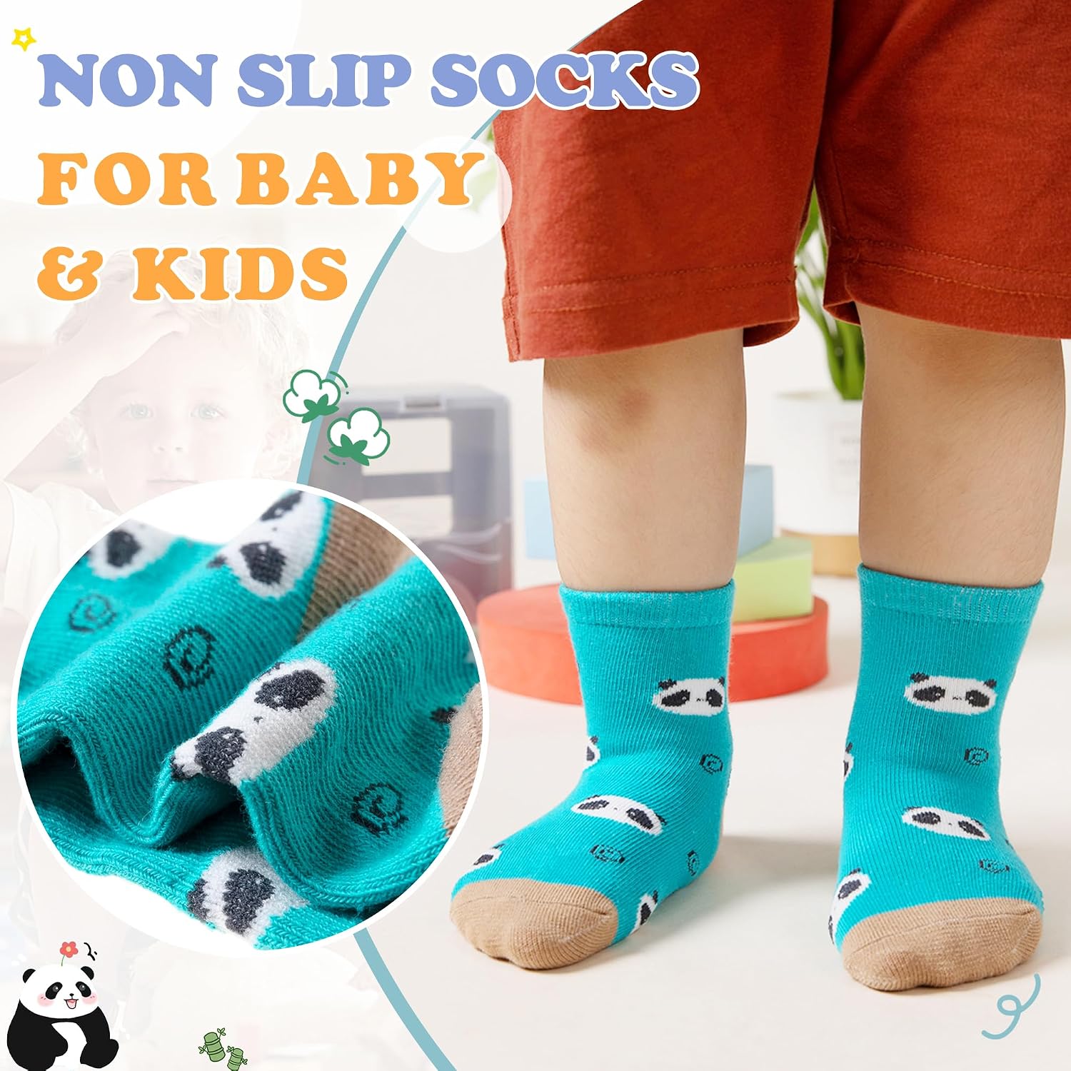 Detalle 2 de SEEYAN Baby Socks Non Slip 3 Sizes