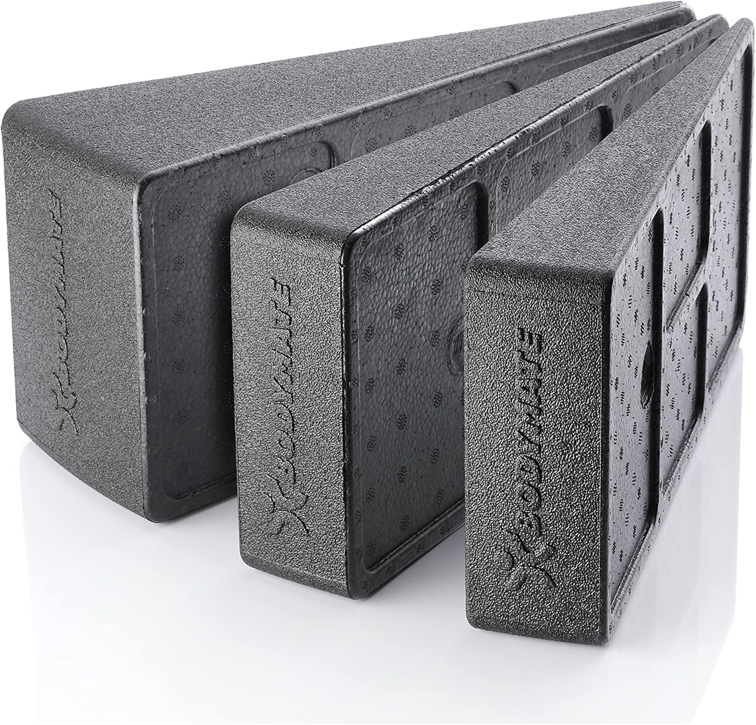 Thumbnail 2 de Lot de 3 planches d’étirement pour mollets BODYMATE (cales inclinées 9° et 18°, slant board)