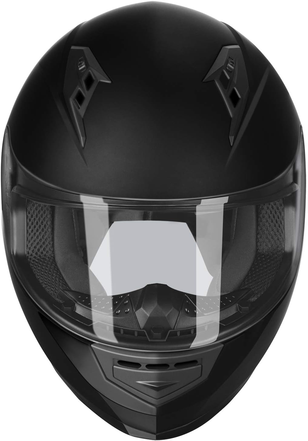 Thumbnail 1 de GLX GX11 Compact Motorcycle Helmet (Matte Black, Small) with Tinted Visor — DOT Approved Full-Face