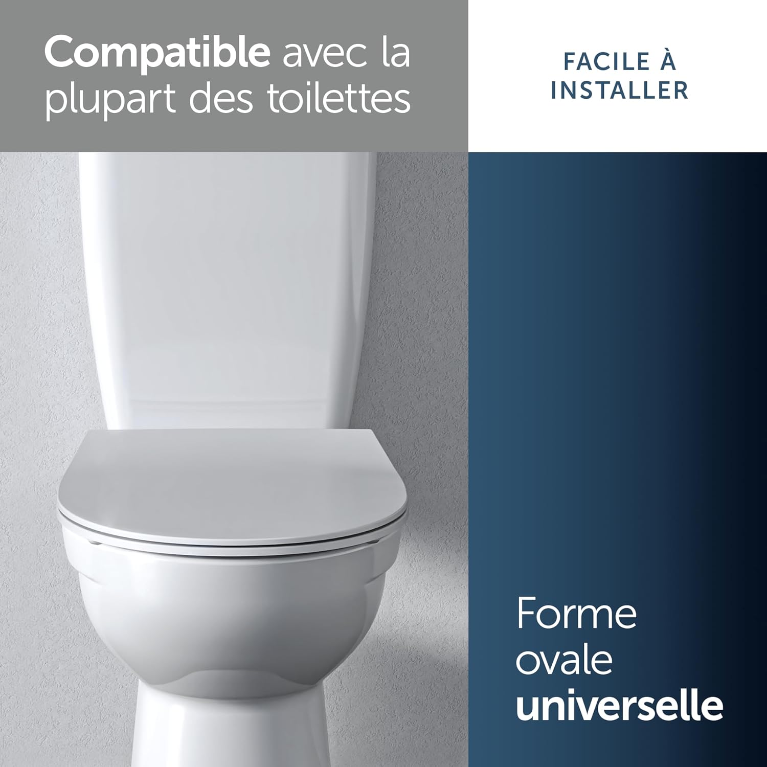 Thumbnail 5 de Ideal Standard Tirso Abattant de toilette universel avec fermeture amortie, blanc, 365x425x50 mm