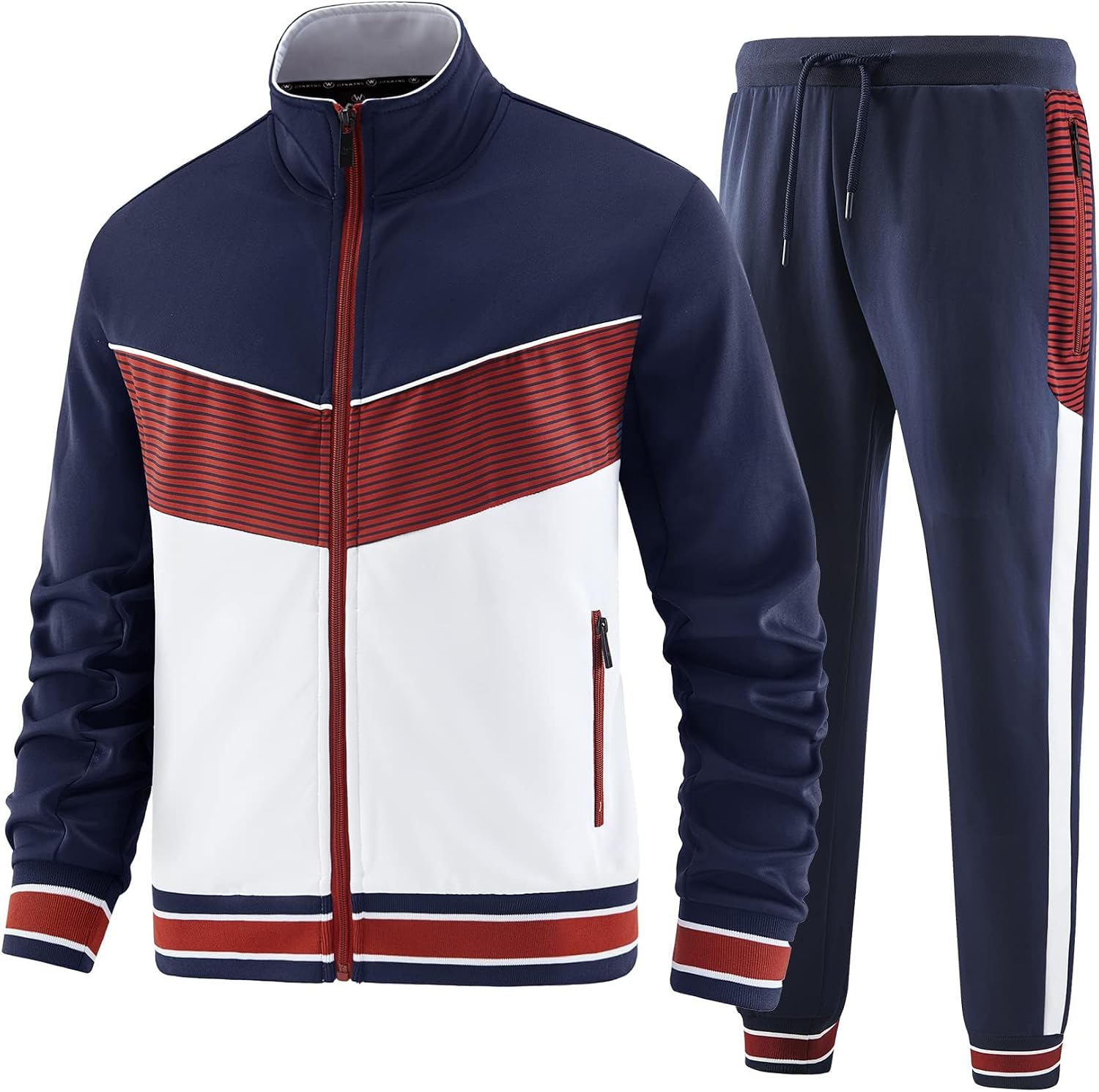 Detalle 2 de ANOTWENER Trainingsanzug-Set Herren mit Reißverschluss