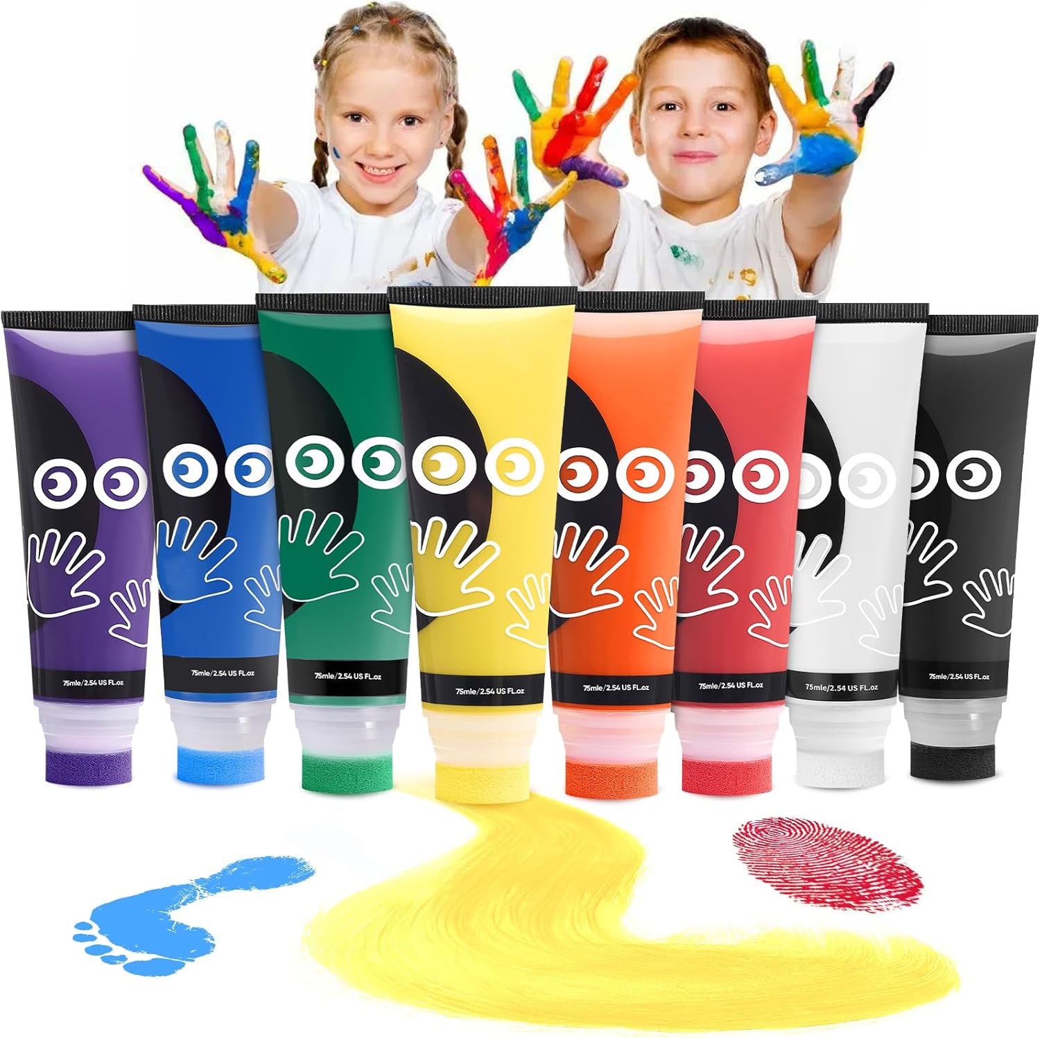 Taricor 8 Colores pintura de dedos 8x75ml