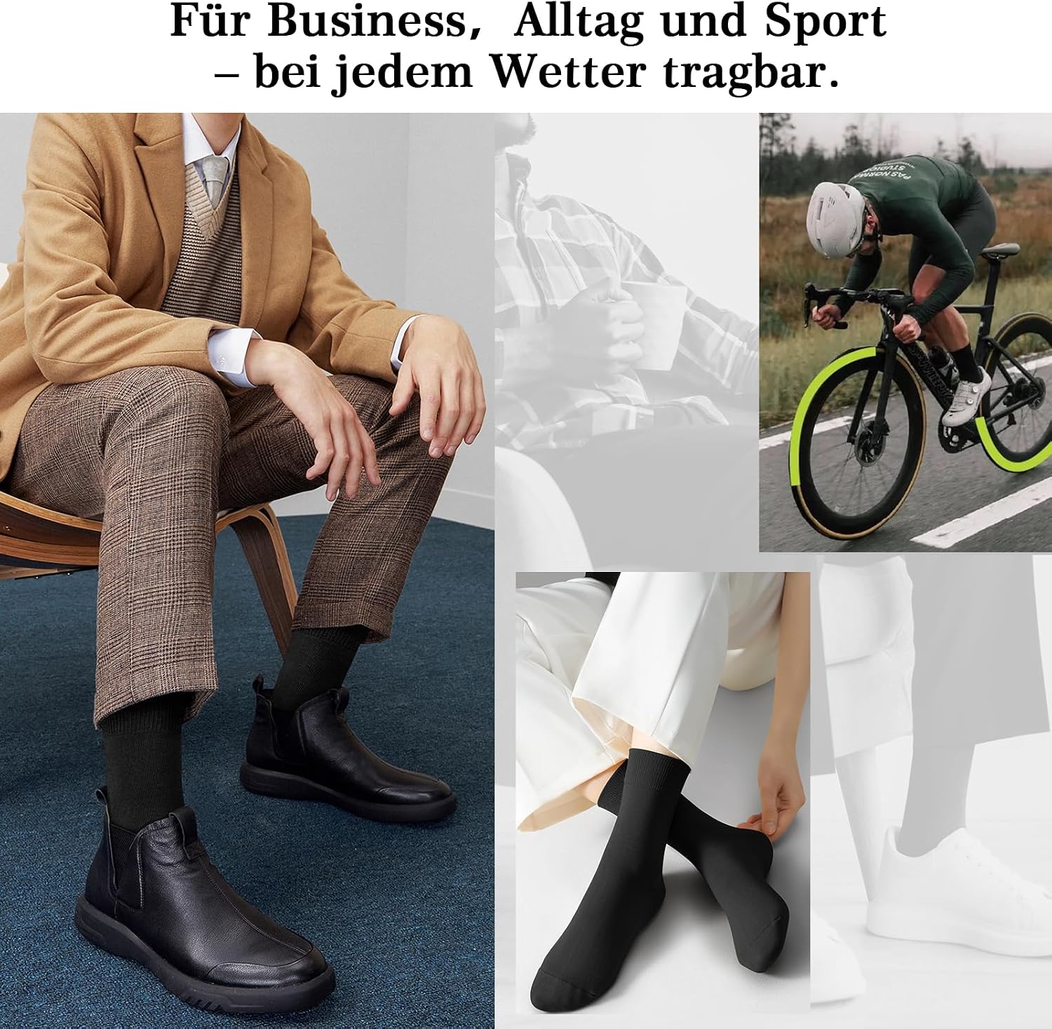 Thumbnail 4 de Fullluwaa Baumwollsocken 12 Paar Schwarz