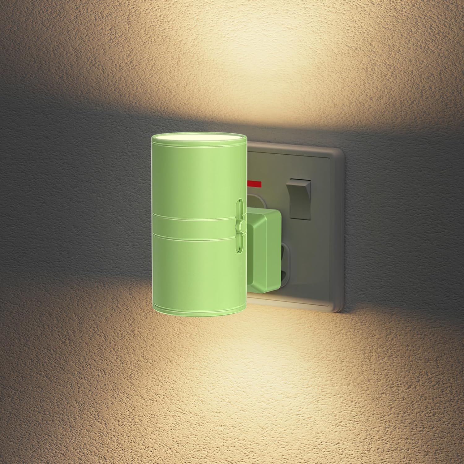 Detalle de JandCase Night Light plug-in with dusk to dawn sensor, dimmable 3000K warm white