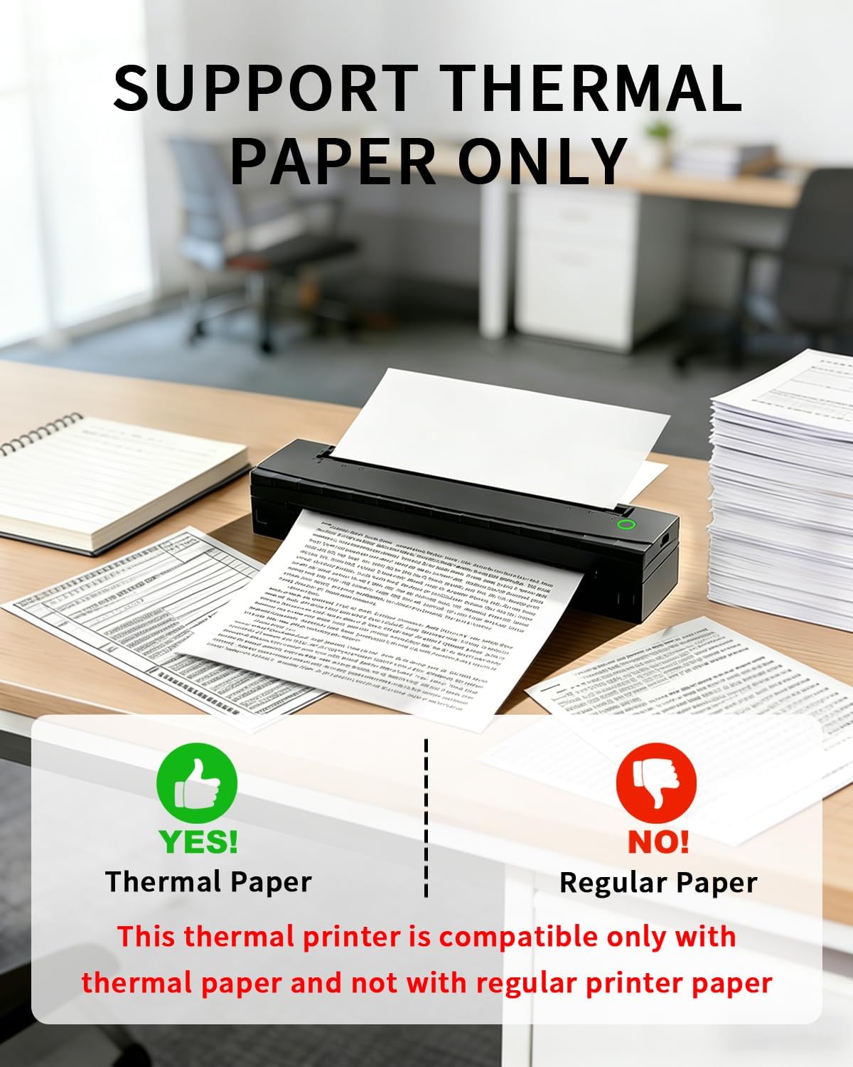 Detalle de NDYIN D80 Portable Thermal Printer 8.5"