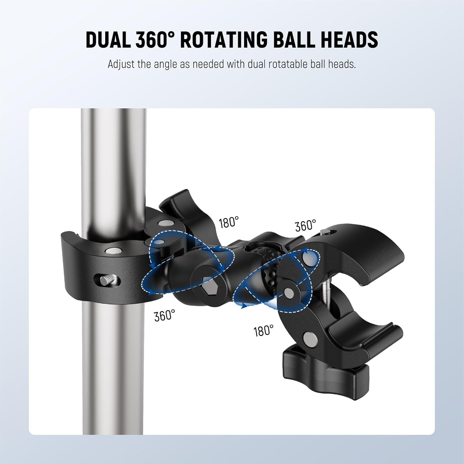 Thumbnail 3 de NEEWER Double Super Clamp Mount with Magic Arm (CA160) for desk photo studio setups