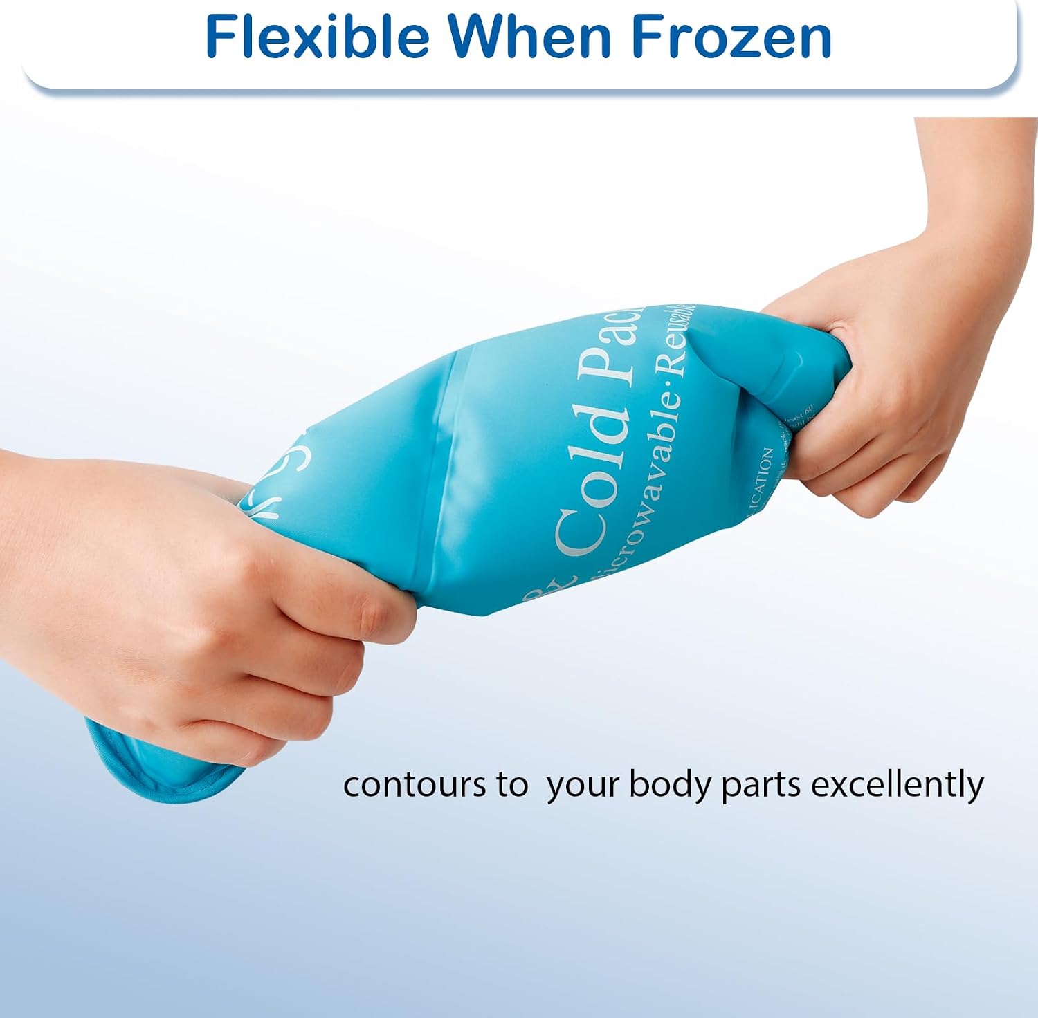 Thumbnail 5 de Comfytemp 2 Pack Large Ice Pack (27 x 37cm) Reusable Gel Hot/Cold Pack with Straps
