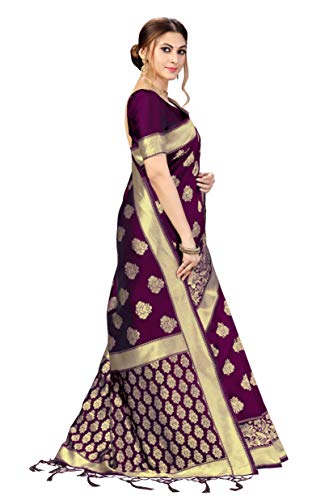 Thumbnail 3 de Nivah Fashion Banarasi Art Silk Saree with Blouse Piece – Pink